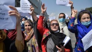 Afgan women Protesting